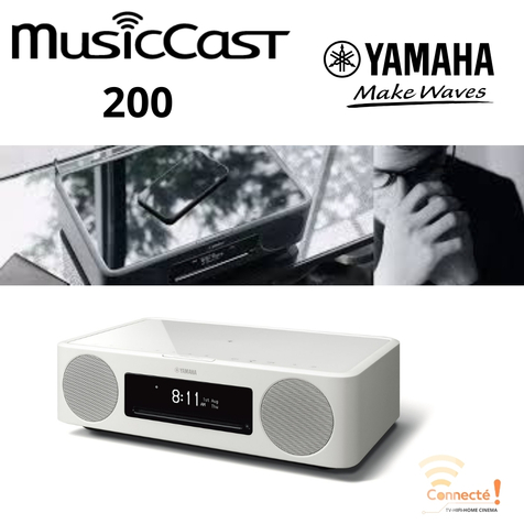  Chaîne Hi-Fi Yamaha MusicCast 200 Bluetooth / WIFI Coloris noir ,blanc 