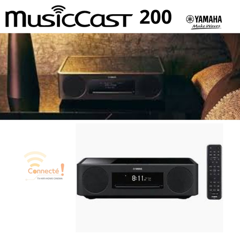  Chaîne Hi-Fi Yamaha MusicCast 200 Bluetooth / WIFI Coloris noir ,blanc 