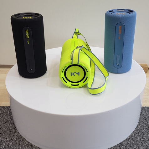 Enceinte sonore  connectée LOEWE. chez Connecté ! Perpignan/ Narbonne/ Plage /CAMPING / Carcassonne/ Modèle: WE HEAR PRO KYLIAN MBAPPÉ 