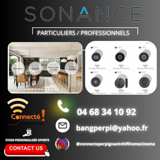 SONANCE chez Connecté! PERPIGNAN -SONORISATION POUR LES PROFESSIONNELS- étude sonore sur mesure OFFERTE -ECOLE /RESTAURATIONS/BUREAUX...