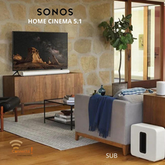 SONOS ARC 5.1 ERA 100 NOIR Chez Connecté! Sans fil et sans contrainte Ajoutez un Sonos Sub à votre système home cinéma en Wi-Fi, à l'aide de l'...