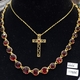 Bijoux Grenat et collier Grenat, Croix de Canigou Grenat ,Collier Grenats catalans en chute, bijouterie D’ores et déjà Perpignan