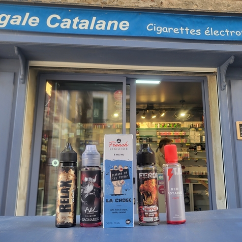 E-liquides fruités et E-liquides gourmands en 50ml Chez La cigale catalane Céret, Le Boulou, Saint jaen pla de corts, Amélie les bains, Le perthu...