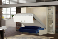 Lit relevable Perpignan chez Meubles Logial du Boulou qui vend des meubles gain de place (® SAAM-S.Delchambre)