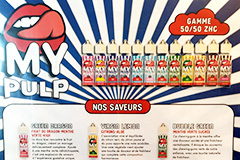 Vapot France Pollestres - Carte de saveurs e-liquides Pulp