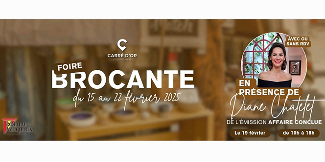 Foire Brocante Perpignan au centre commercial Carré d’Or du 15 au 22 février 2025