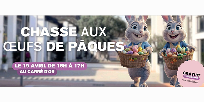 Carré d’Or Perpignan • chasse aux oeufs de Pâques Samedi 19 avril 