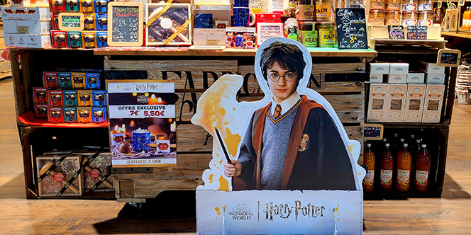 Comptoir de Mathilde Perpignan Claira et sa promo sur les chocolats Harry Potter
