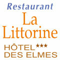 Logo du restaurant La Littorine sur la plage des Elmes face a la mer dans le village de Banyuls sur Mer.
