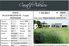  3 Maisons à vendre Perpignan chez Carnet d'adresses Cabestany