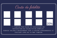 Cordonnerie Le Boulou multi-services Les comptoirs du cordonnier propose une carte de fidélité