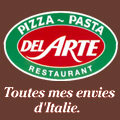Logo de Pizza del Arte sur le boulevard Desnoyes dans le quartier Bas Vernet de Perpignan.